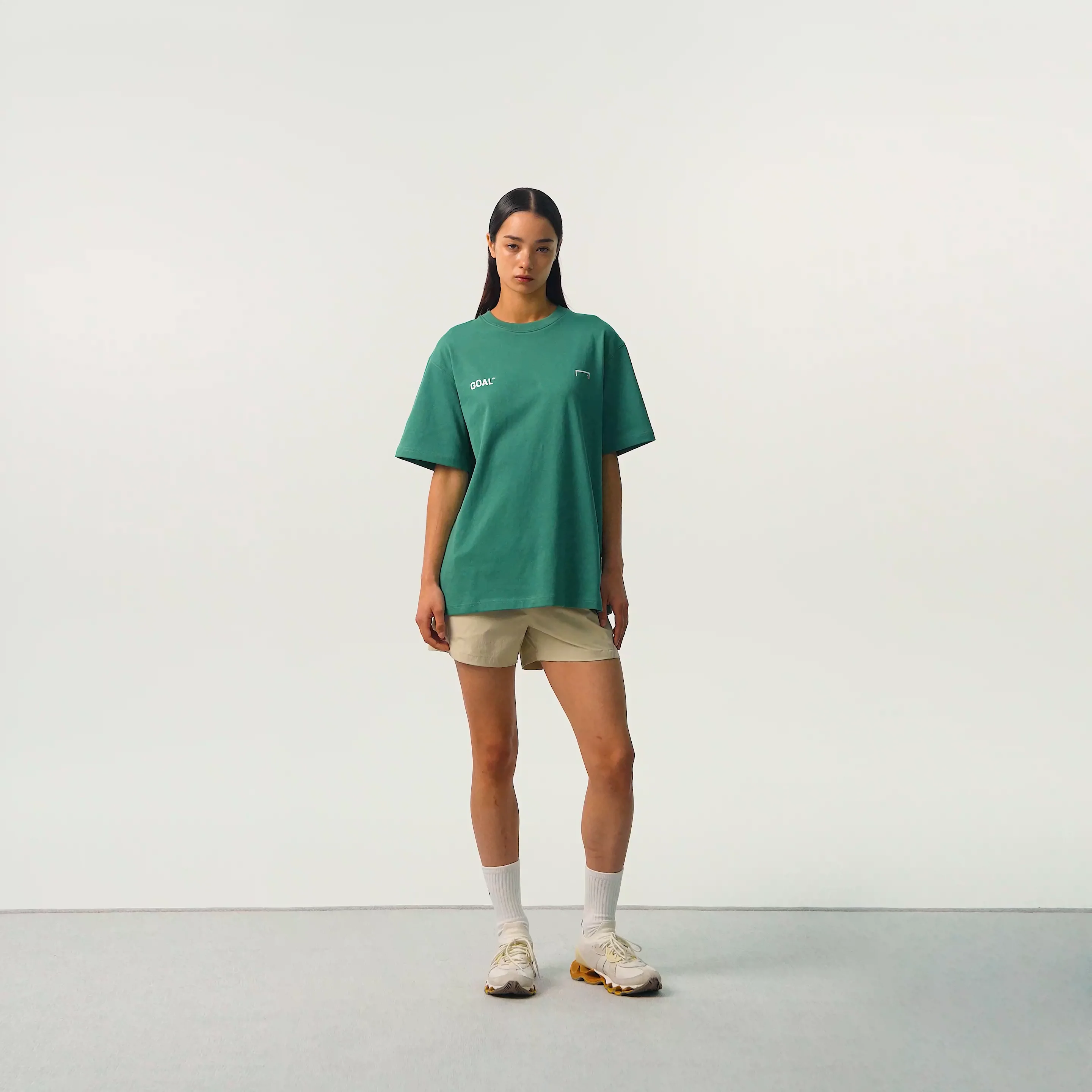 ☆送料無料☆ GOAL STUDIO VAR AIRMESH GOAL TEE ☆ AIR MESH BOX LOGO TEE-KHAKI - GOALSTUDIO