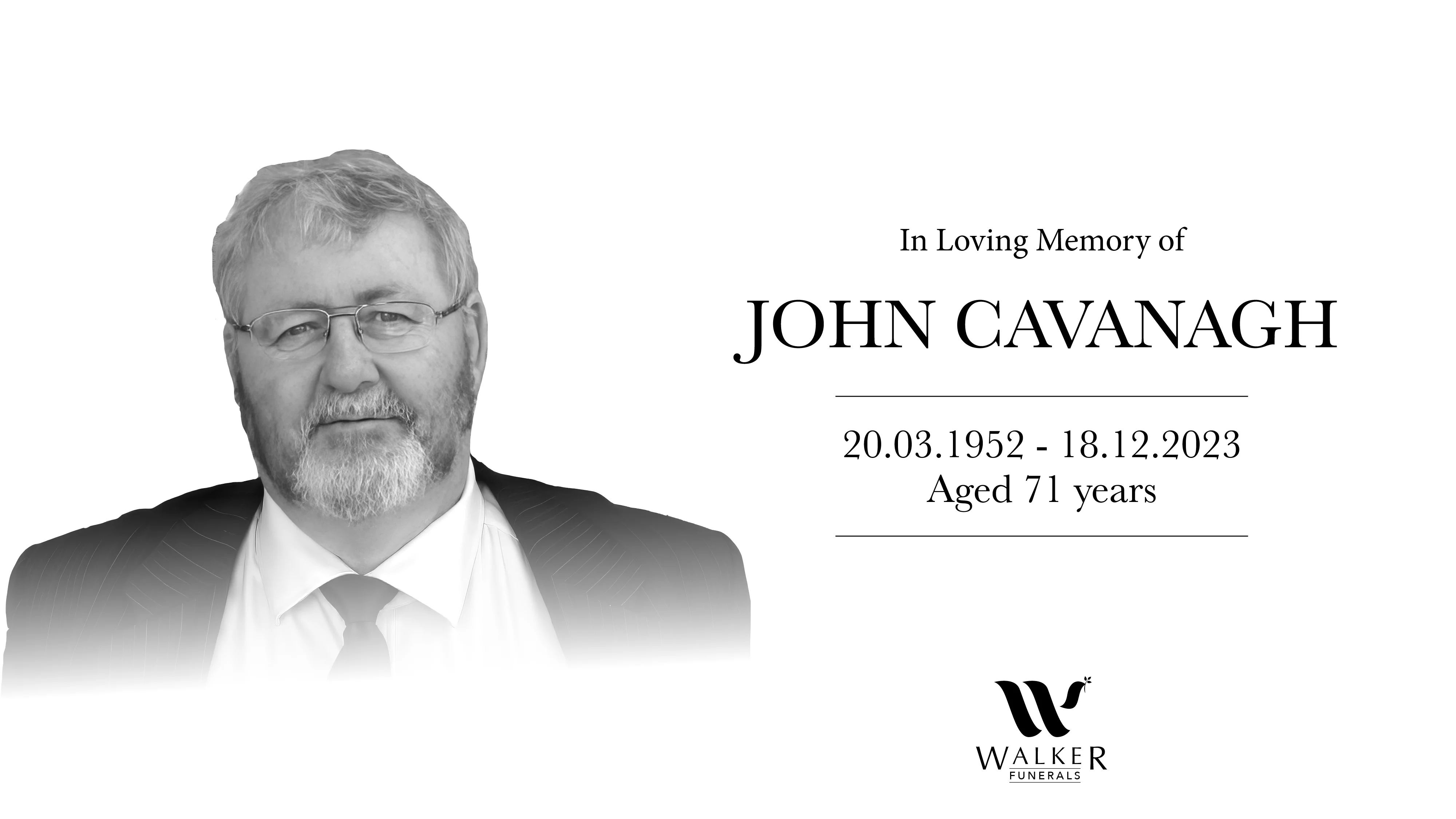Robert B Walker Funerals John Cavanagh on Vimeo