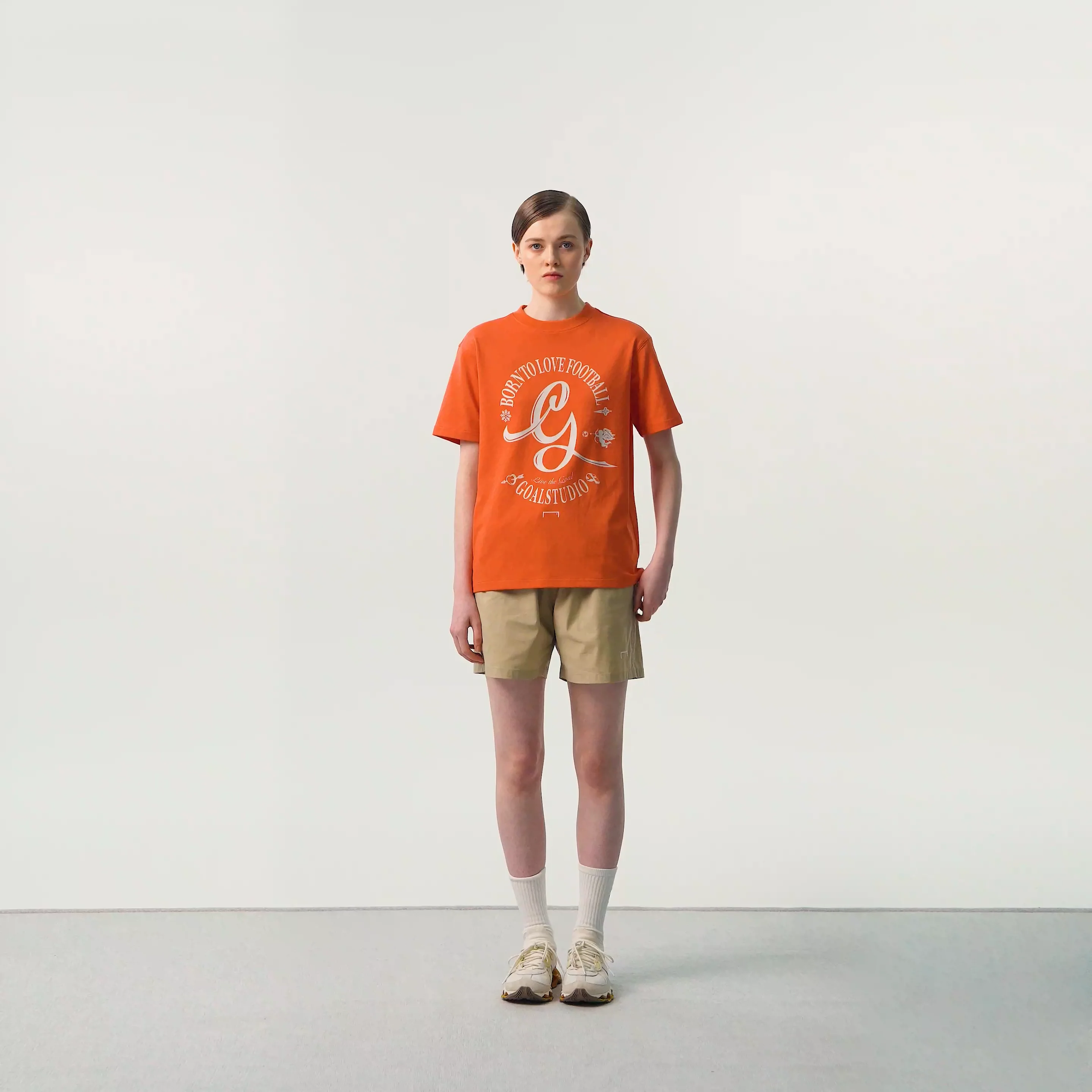 FC G LOGO AIR MESH TEE-ORANGE - GOALSTUDIO