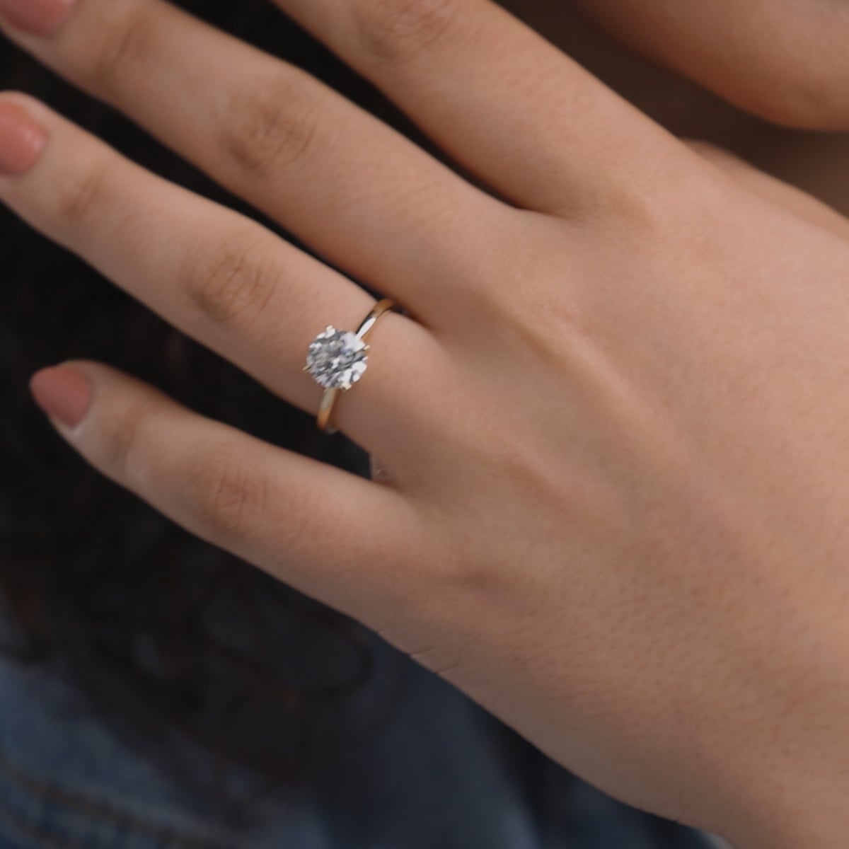 product video for 2 ctw Round Lab Grown Diamond Petite Solitaire Engagement Ring