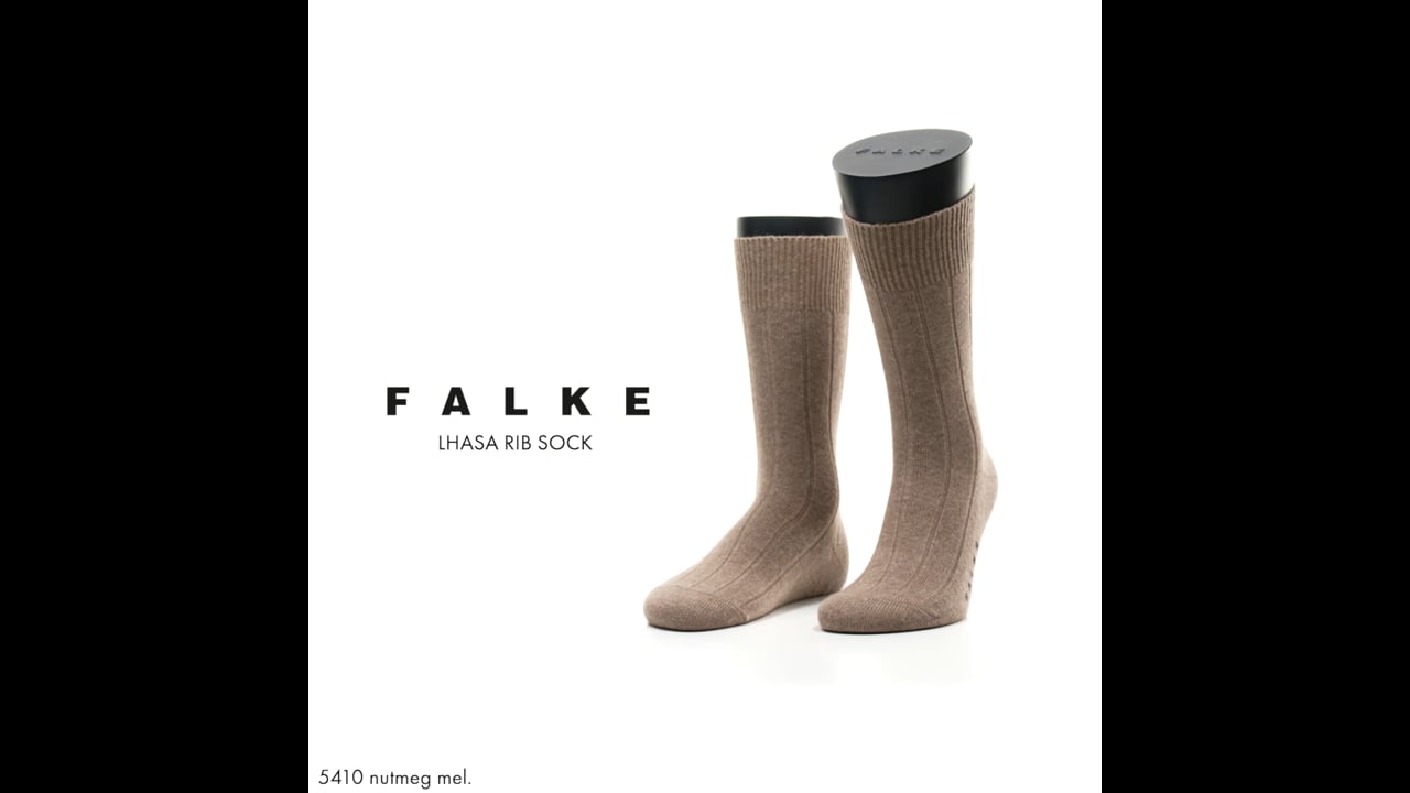 FALKE Heren Sokken Lhasa Rib M So wol kasjmier eenkleurig 1 paar, Bruin Brown 5930, 43-46