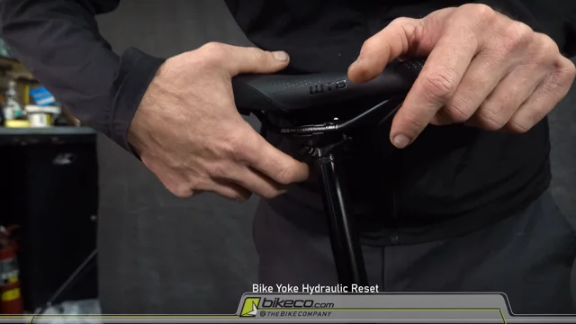 Bike yoke dropper store reset