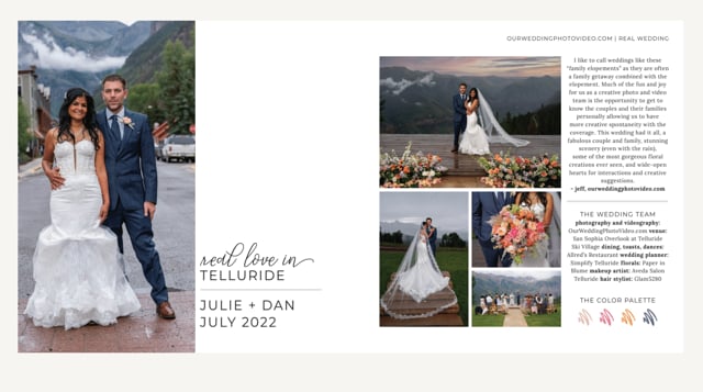 Julie + Dan Wedding Highlights (Rev) - San Sophia Resort Telluride Elopement CO_072822