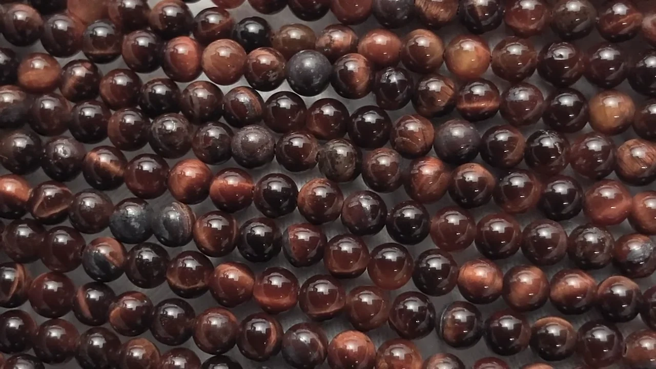 レッドタイガーアイ ラウンド3mm ｜天然石ビーズの卸問屋・通販 