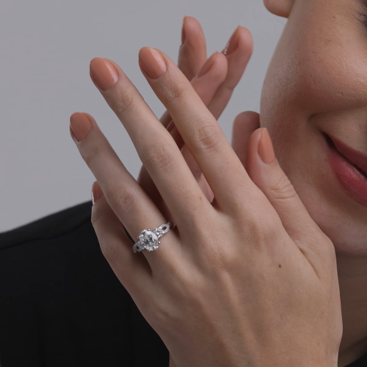 product video 2 for 2 5/8 ctw Oval Lab Grown Diamond Swirl Engagement Ring