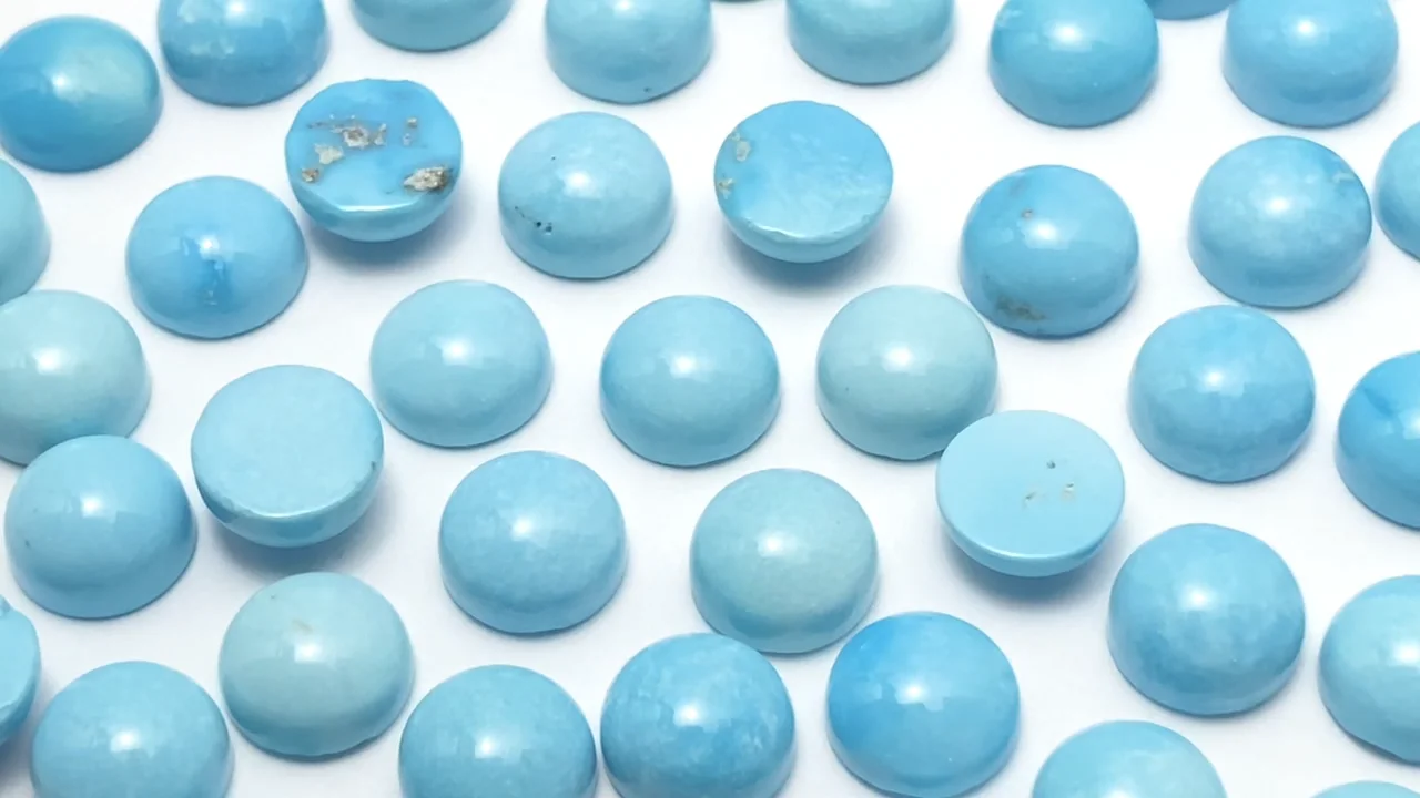 スリーピングビューティーターコイズ ラウンド カボション6×6mm 1個