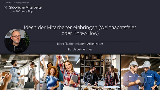 Ideen der Mitarbeiter einbringen (Weihnachtsfeier oder Know-How)