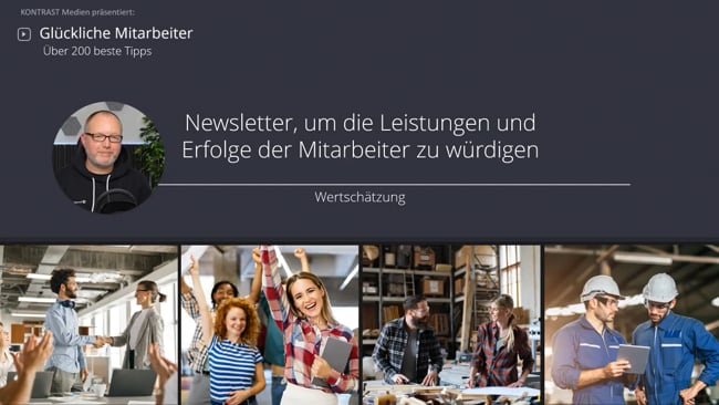 E-Mail Newsletter, um die Leistungen und Erfolge der Mitarbeiter zu würdigen