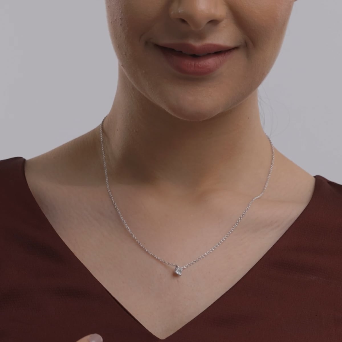 product video 2 for 1/2 ctw Asscher Lab Grown Diamond Solitaire Pendant