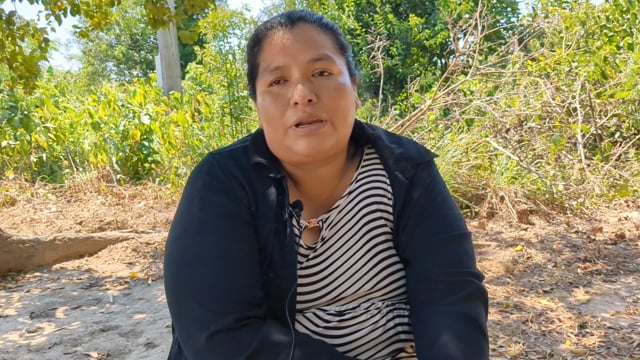 Mujer lider del Consejo Regional T’simane Mosetene