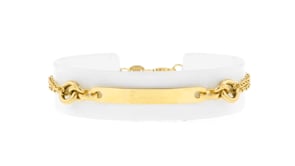 Italian 14kt Yellow Gold Name Bar ID Bracelet