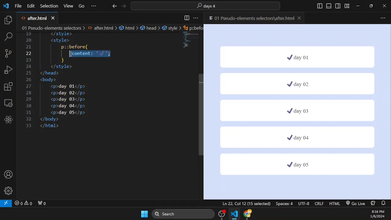 Day 4 of full stack web developer course on Vimeo