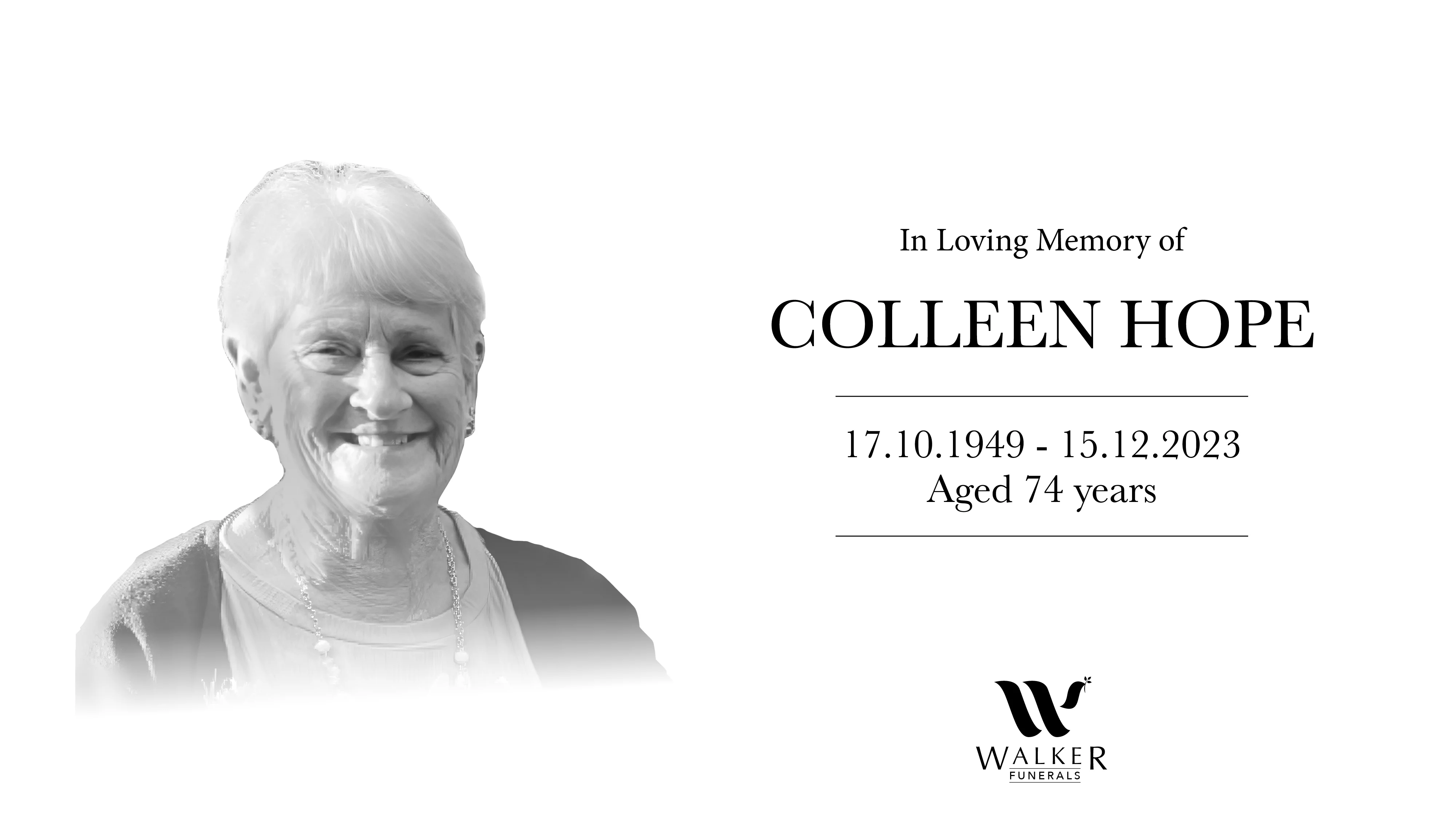 Robert B Walker Funerals Colleen Hope on Vimeo
