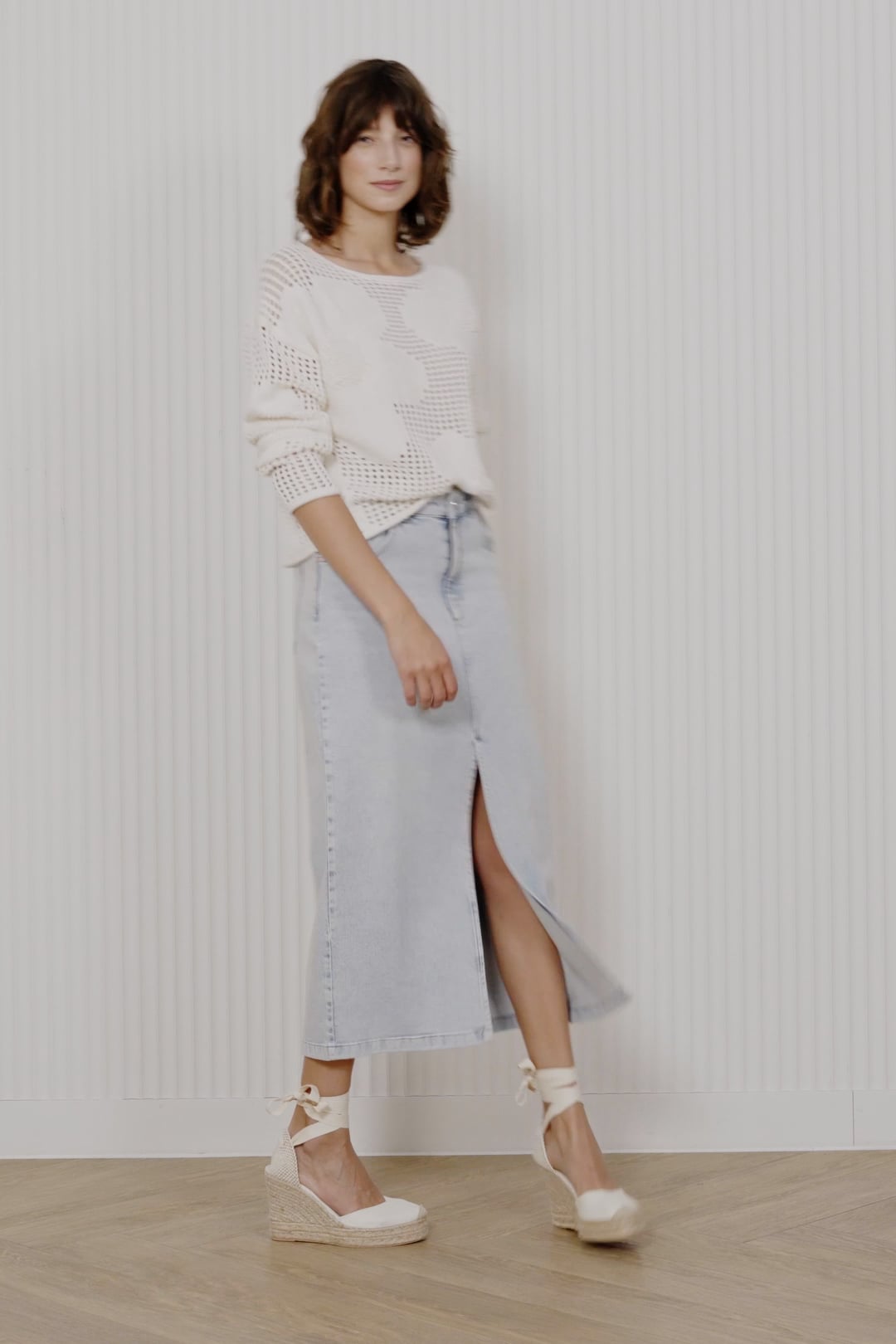 L'Appartement Lisiere White Denim スカート L'Appartement Lisiere White Denim スカート