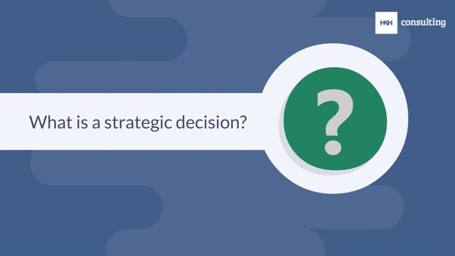 Strategic vs. Tactical Decision-making