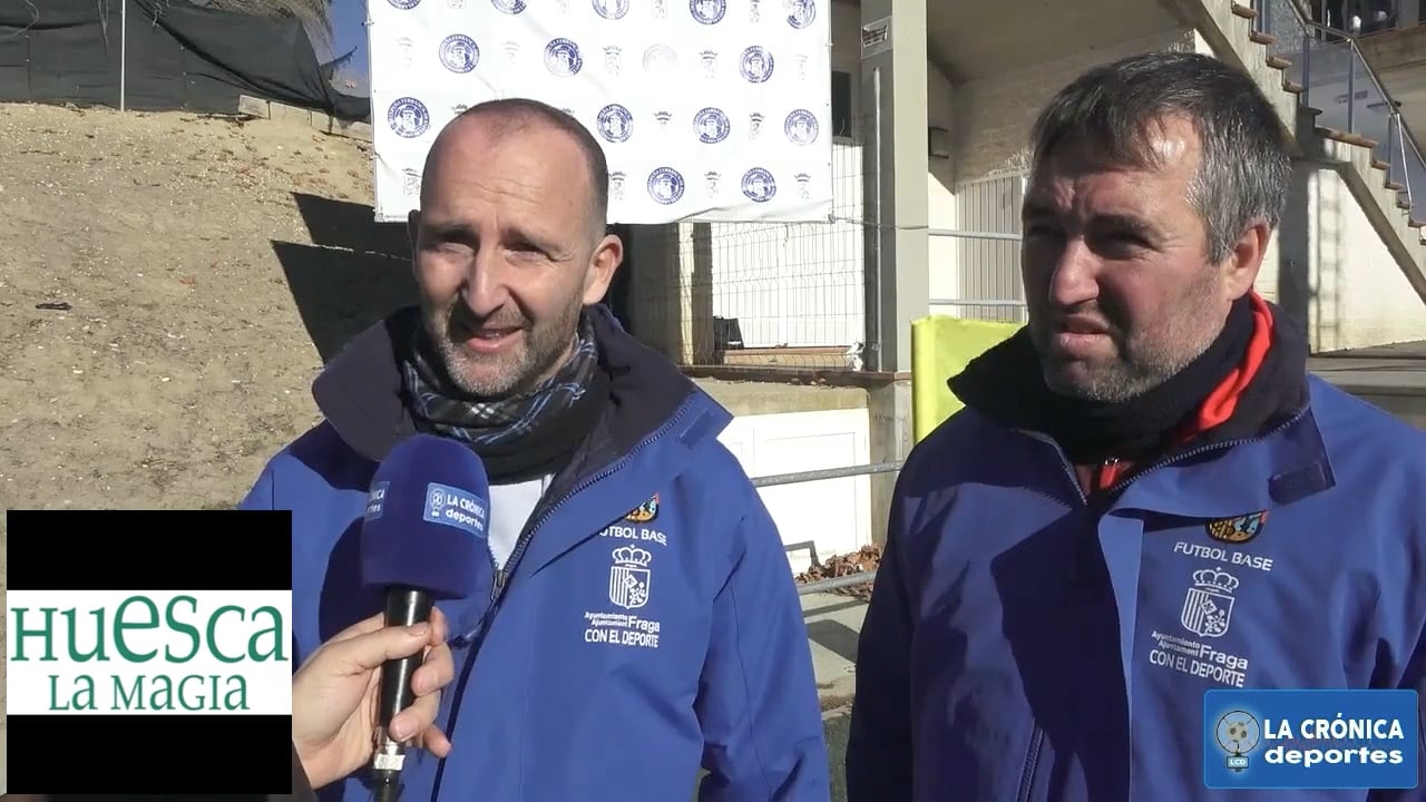 SANTI CÓNSUL Y ABEL MARTÍNEZ (Entrenadores Fraga B) Peña Ferranca Tella 2-0 UD Fraga B / Jor. 15 / Primera Regional Gr 2