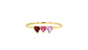 1.70 ct. t.w. Multi-Gemstone Heart Ring in 14kt Yellow Gold