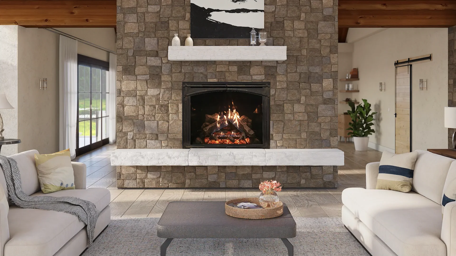 Kozy Heat Nordik 48DV Gas Fireplace with Electronic Ignition, NG