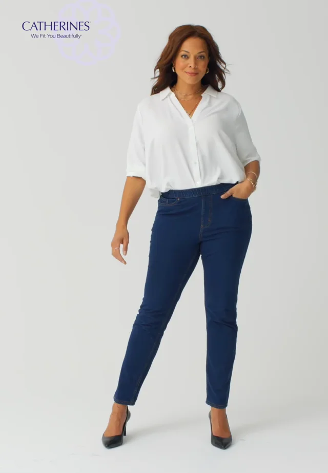 Catherines Women's Plus Size Right Fit Moderately Curvy Jean - 16