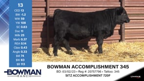 Lot #13 - BOWMAN ACCOMPLISHMENT 345