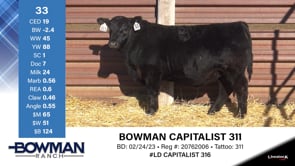 Lot #33 - BOWMAN CAPITALIST 311