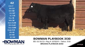 Lot #42 - BOWMAN PLAYBOOK 3130