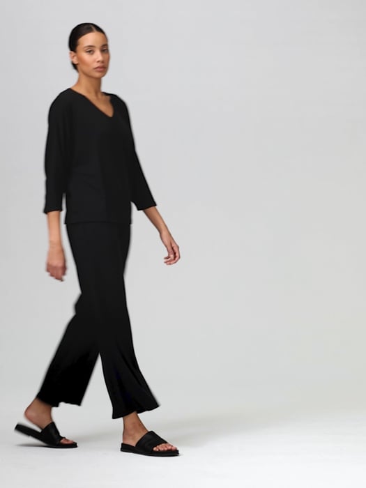 Stretch Jersey Knit Wide-Leg Pant | EILEEN FISHER Stretch Jersey Knit Wide-Leg Pant | EILEEN FISHER