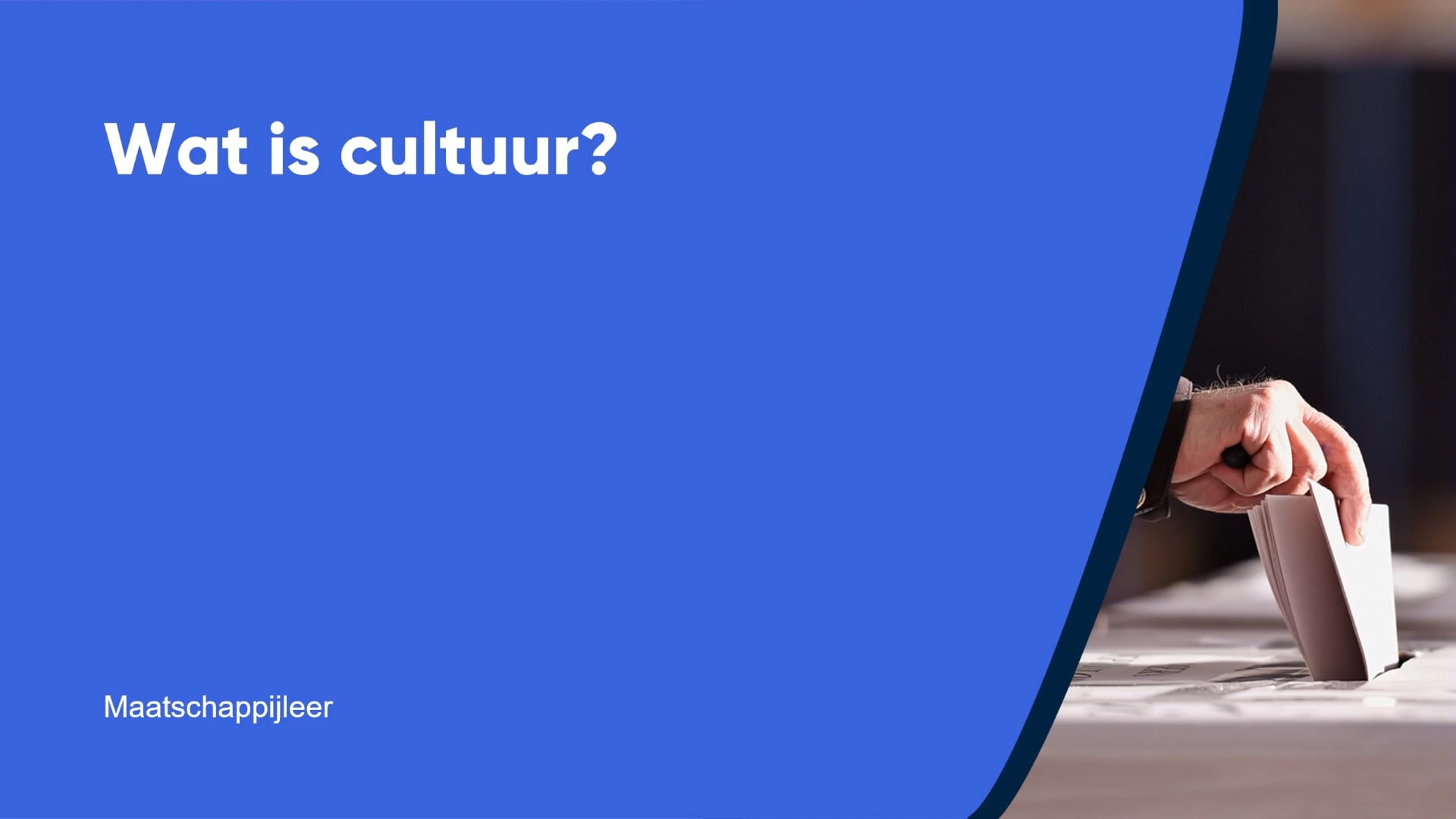 Wat is cultuur?