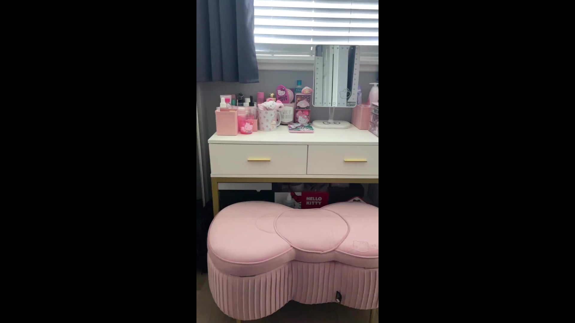 Hello Kitty Bow Storage Bench Midcentury Accent And Storage Benches