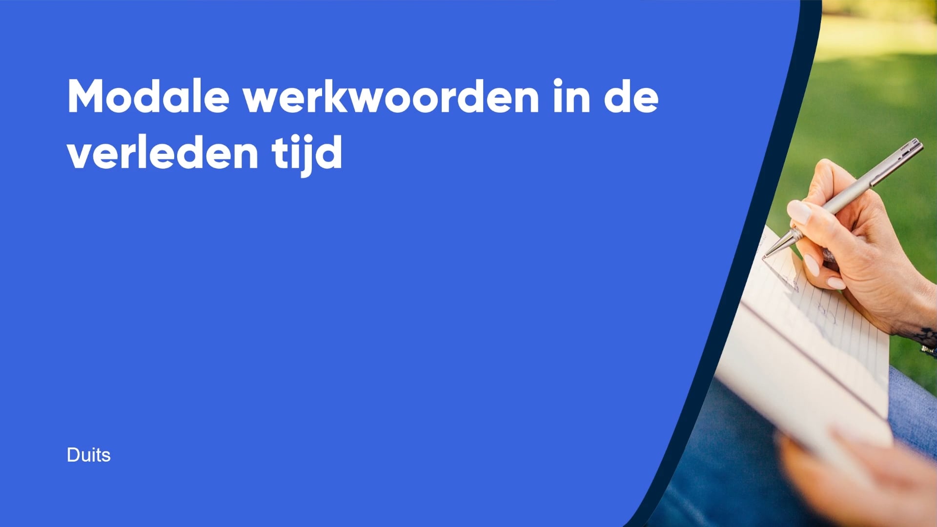 Modale werkwoorden in de verleden tijd