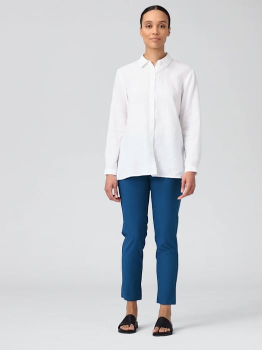 Eileen Fisher Washable Stretch Crepe Slim Ankle Pant