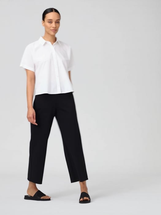 Cotton Blend Ponte Wide-Leg Pant | EILEEN FISHER Cotton Blend Ponte Wide-Leg Pant | EILEEN FISHER