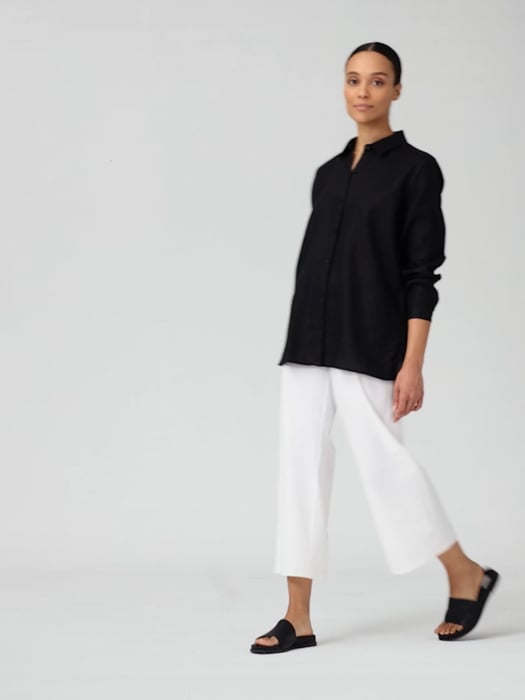 Washable Stretch Crepe Wide-Leg Pant