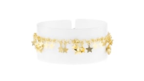 Italian 18kt Gold Over Sterling Star Drop Bracelet