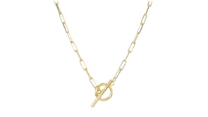 2.5mm 18kt Gold Over Sterling Paper Clip Link Necklace