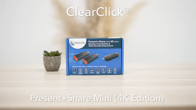 Present+Share Mini - Wireless Presentation System for Laptops, PC, HDM –  ClearClick