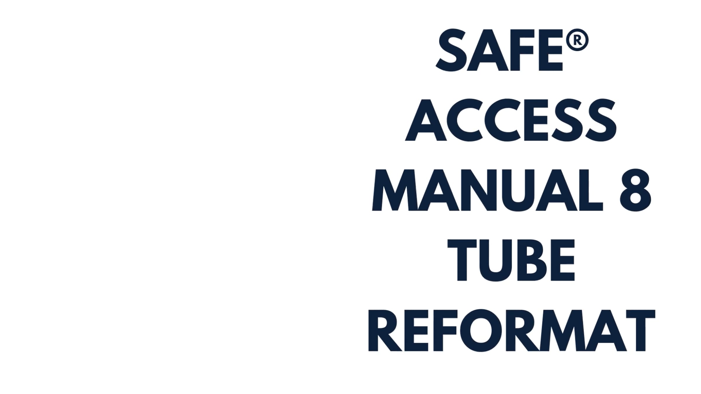 LVL SAFE Tube Reformater 8 Manual | Videos & Movies on Vimeo