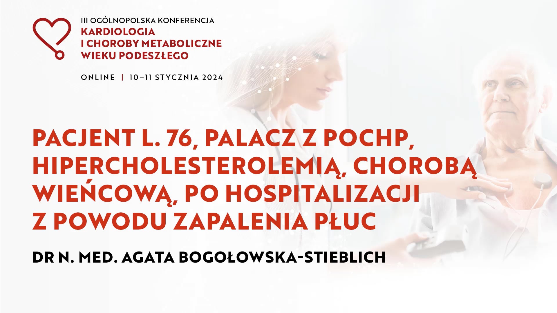 Grafika VOD dla Pacjent l. 76, palacz z POChP, hipercholesterolemią, chorobą wieńcową, po hospitalizacji z powodu zapalenia płuc