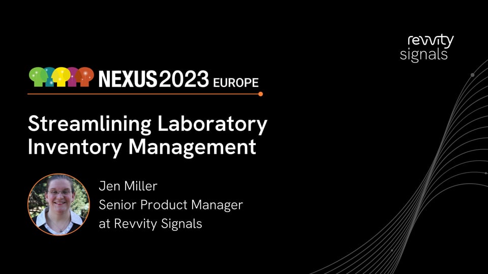 Watch Day 2, EU NEXUS 2023 - Streamlining Laboratory Inventory Management on Vimeo.