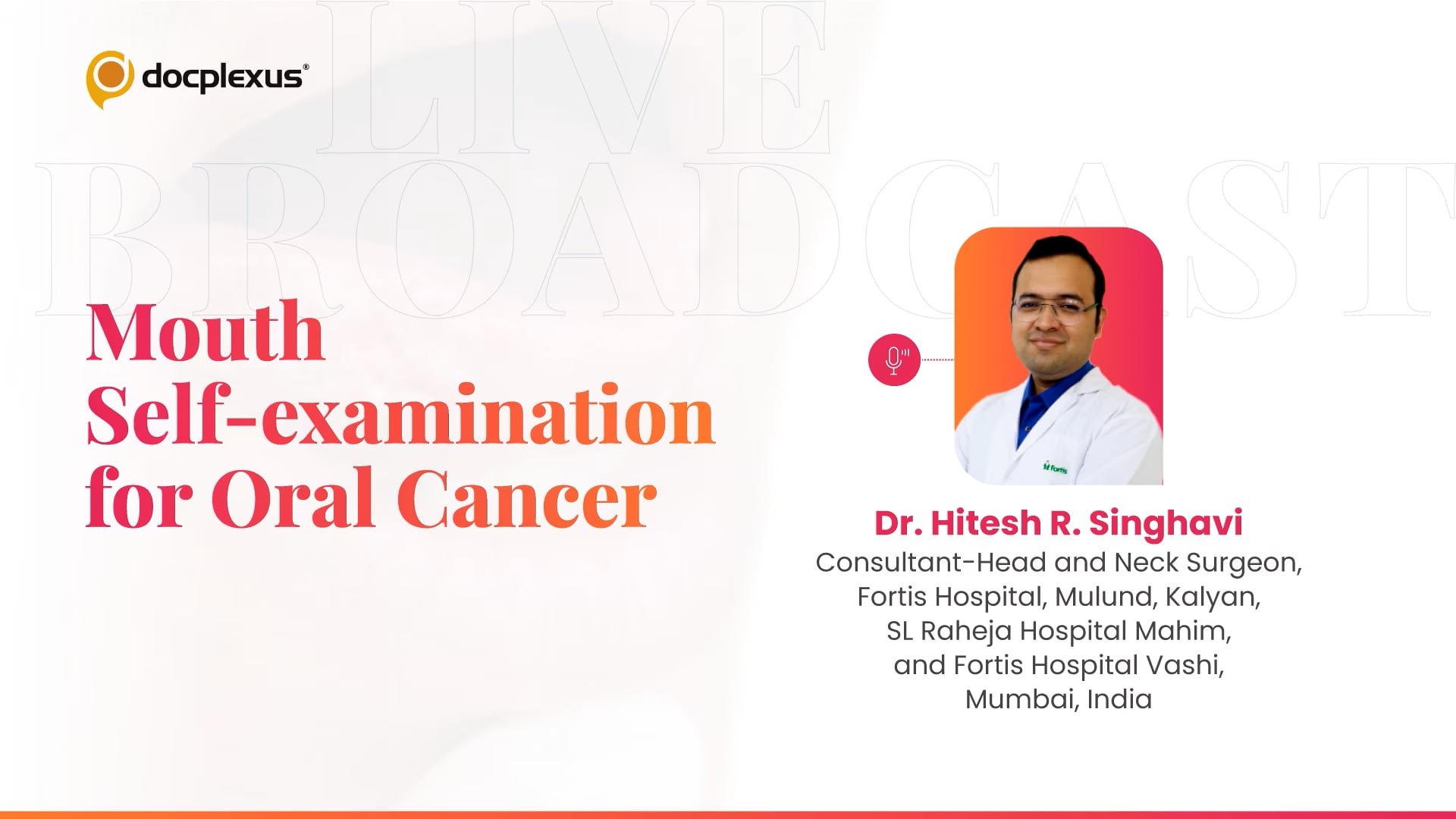 Mouth Self-examination for Oral Cancer