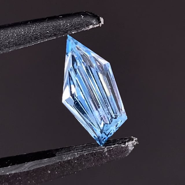 Aquamarine (rare Colorado locality) (fantasy cut by Brett Kosnar)