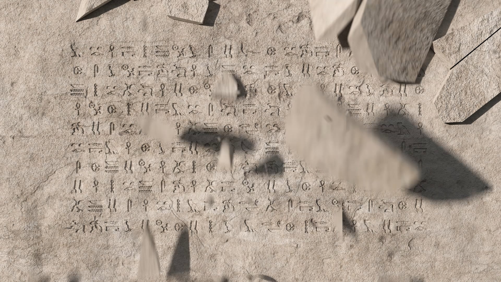 Animation | 3D – Steintafel mit Hieroglyphen