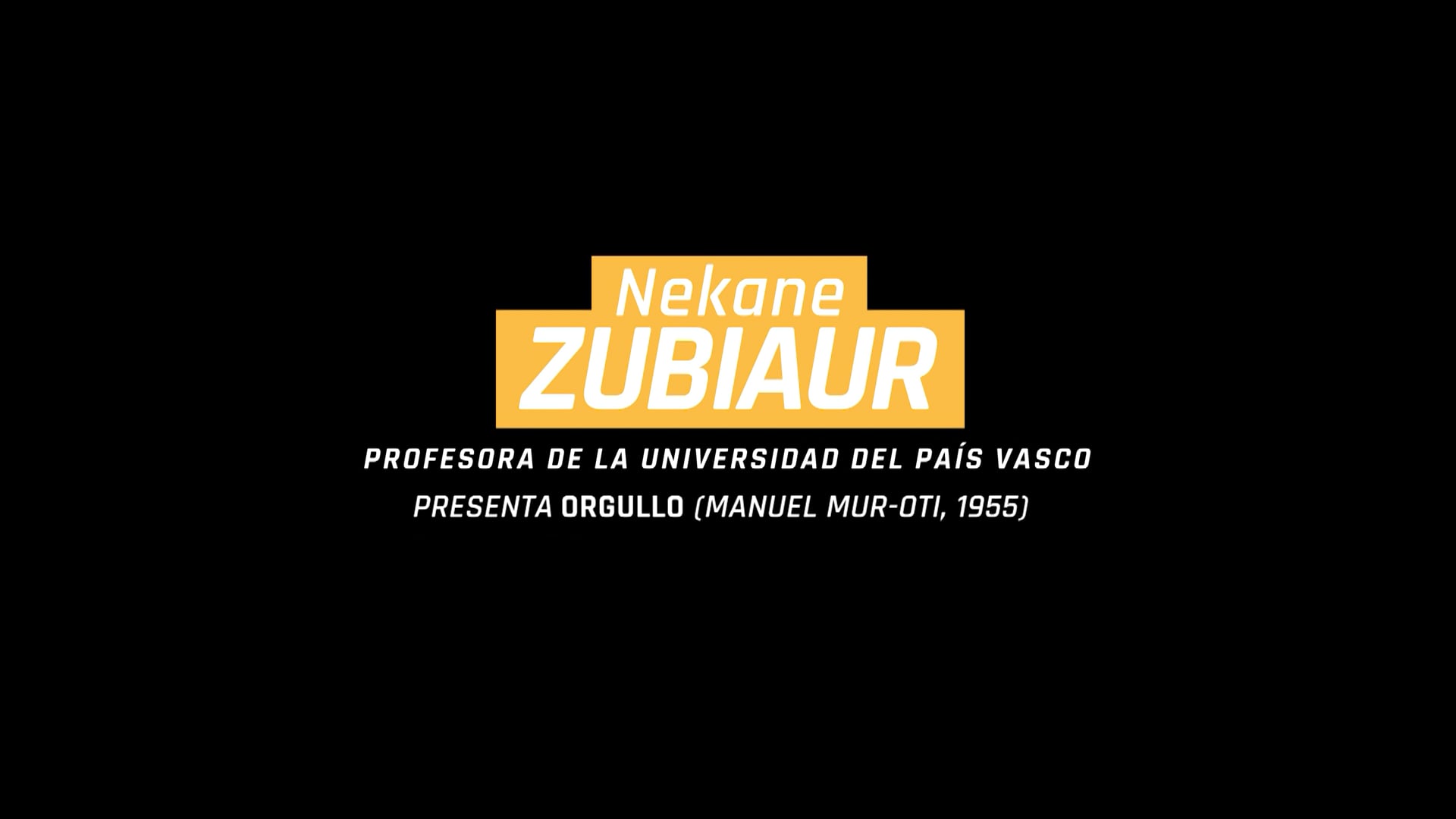 Nekane Zubiaur presenta «Orgullo»