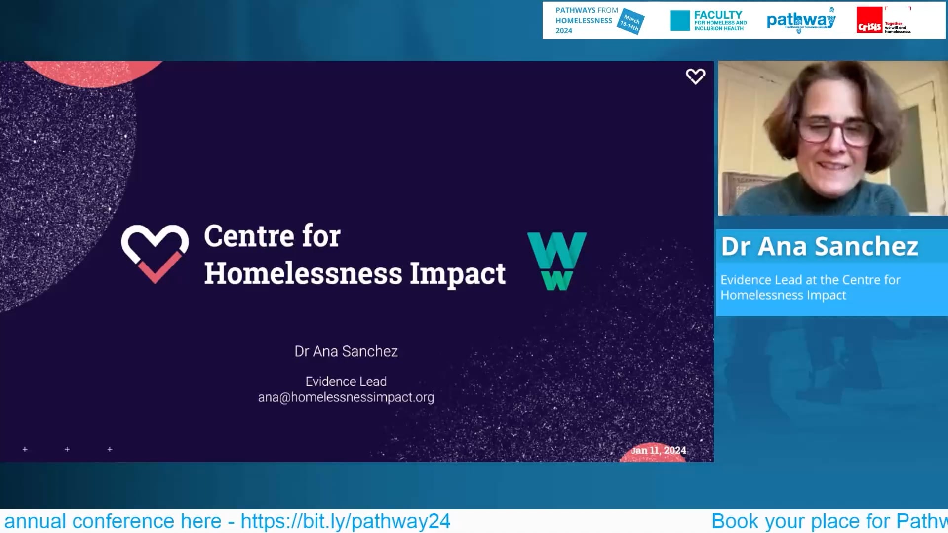 Dr Ana Sanchez - The effectiveness and the experiences around psychosocial interventions for people experiencing homelessness