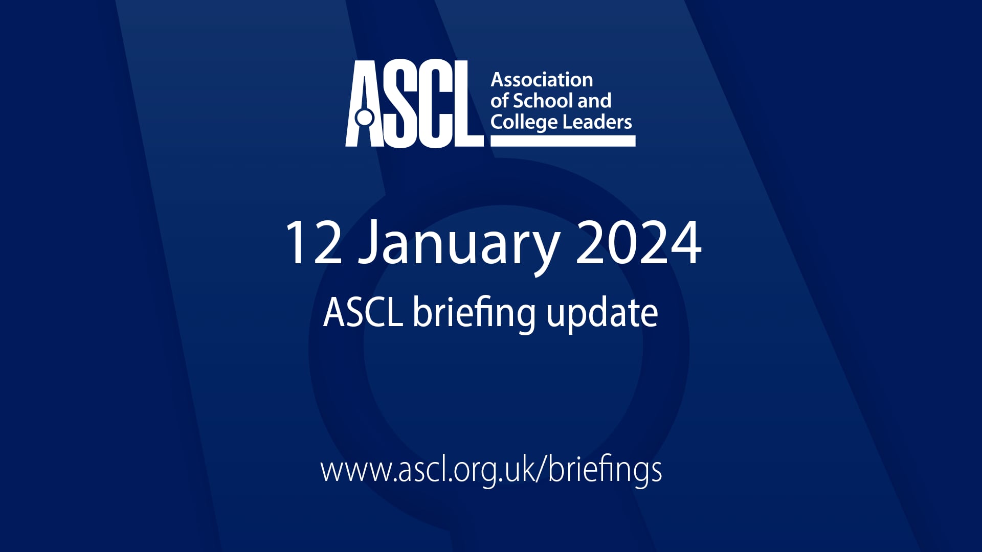 ASCL weekly briefing | 12 January 2024 | Videos & Movies on Vimeo
