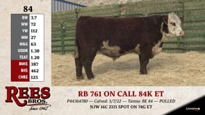Lot #84 - RB 761 ON CALL 84K ET