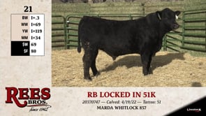 Lot #21 - RB LOCKED IN 51K