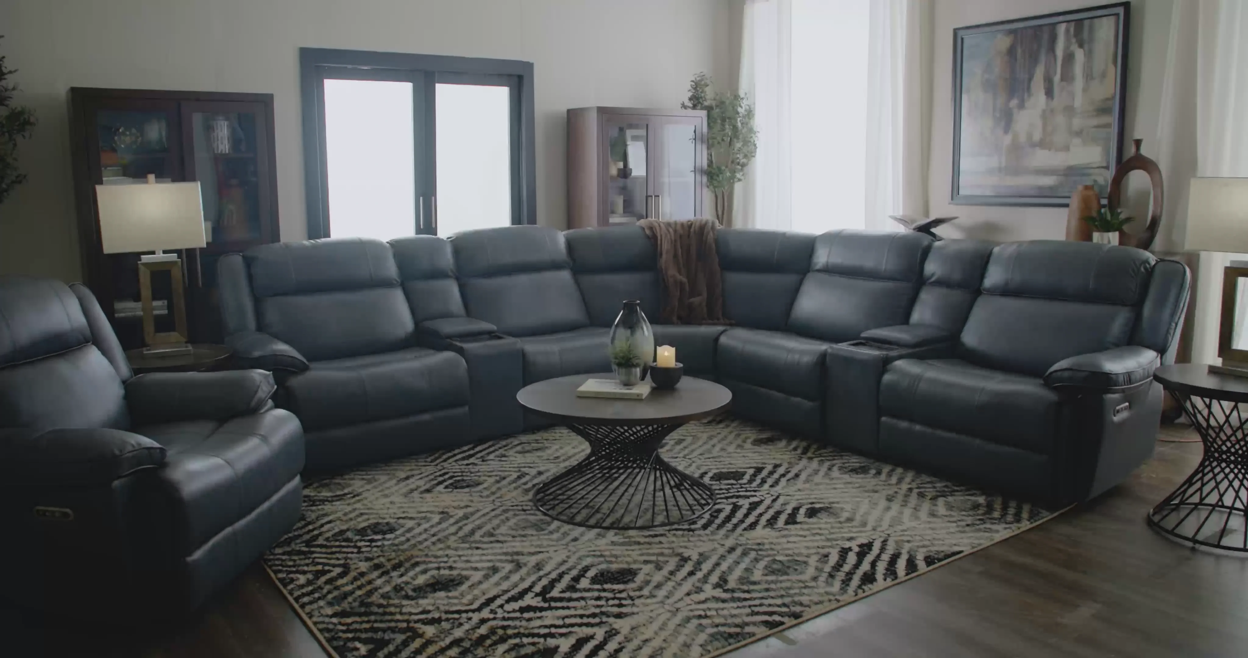 Easthill II Leather Reclining Sofa & Loveseat – Home Zone Furniture