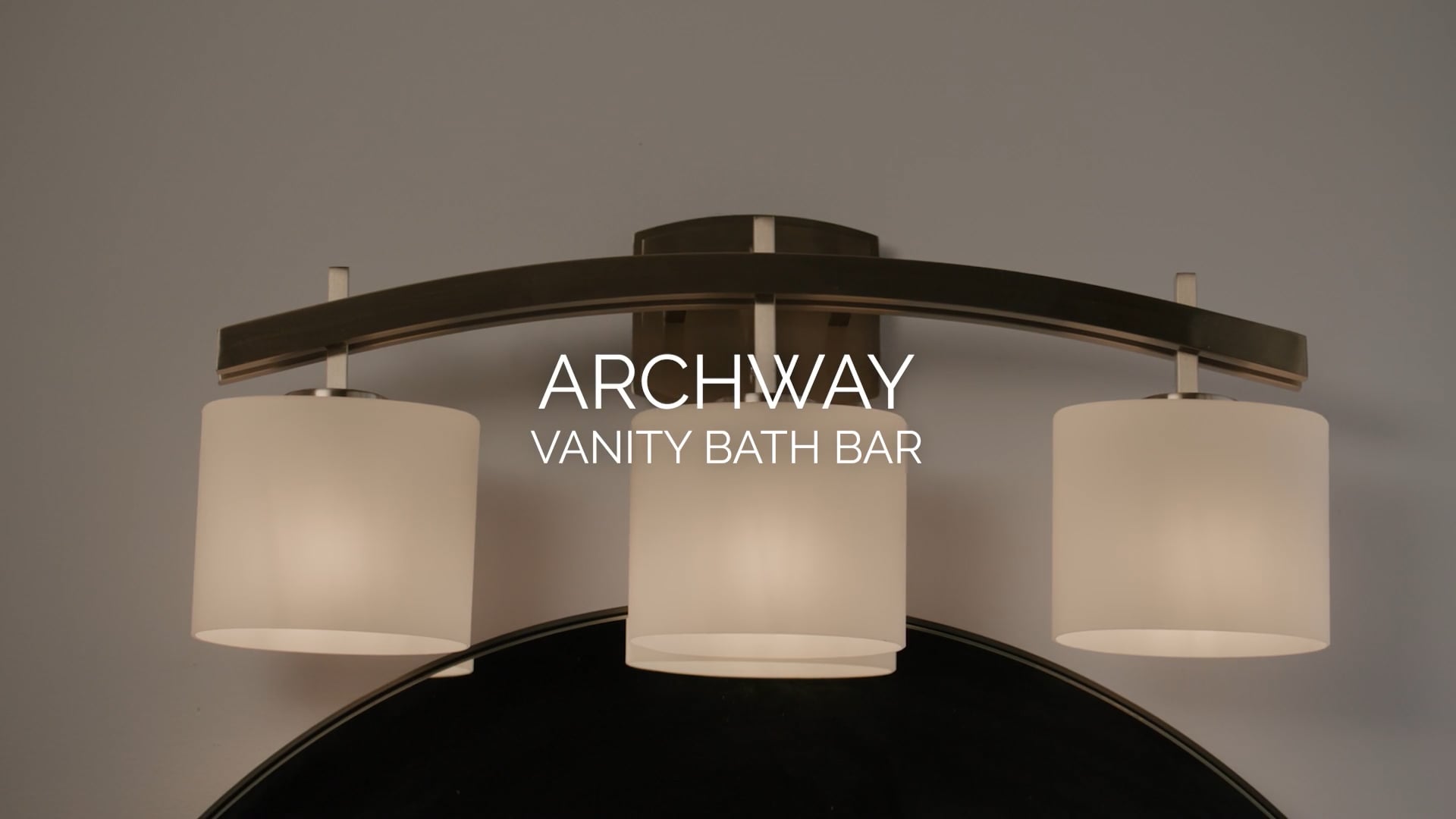 Fusion Archway 3-Light Bath Bar, Rectangle, Polished Chrome, Opal Shade