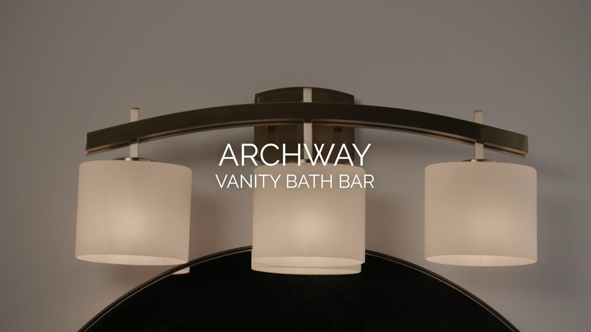 Textile Archway 4-Light Bath Bar, Oval, Dark Bronze, White Fabric Shade